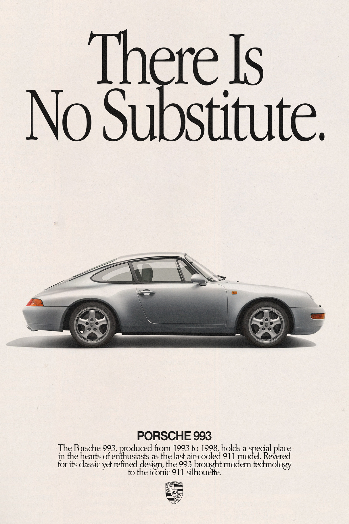 Porsche 993 'No Substitute' Poster V3