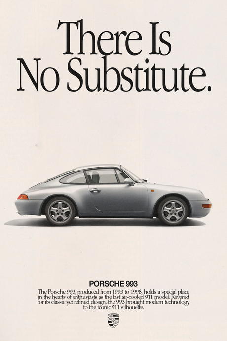 Porsche 993 'No Substitute' Poster V3