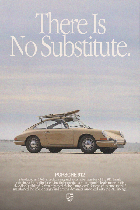 Porsche 912 'No Substitute' Poster V4