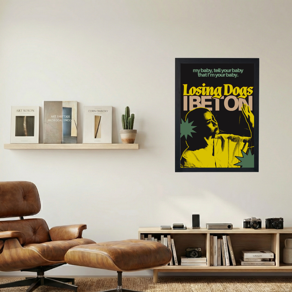 Mitski 'I Bet On Losing Dogs' Poster - Mockup 1