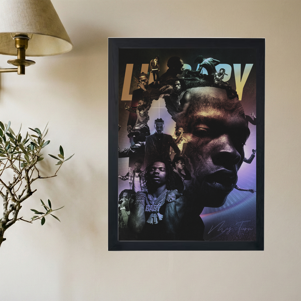 Lil Baby 'Only Me Collage' Poster - Mockup 2