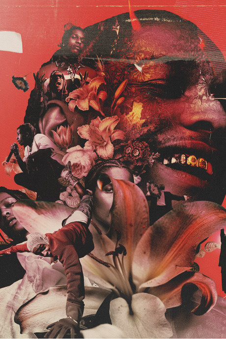 A$AP Rocky 'Floral Collage' Poster