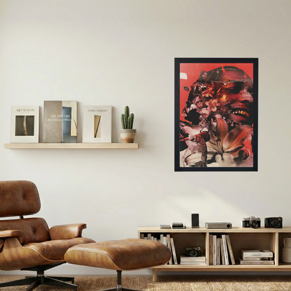 A$AP Rocky 'Floral Collage' Poster - Mockup 1