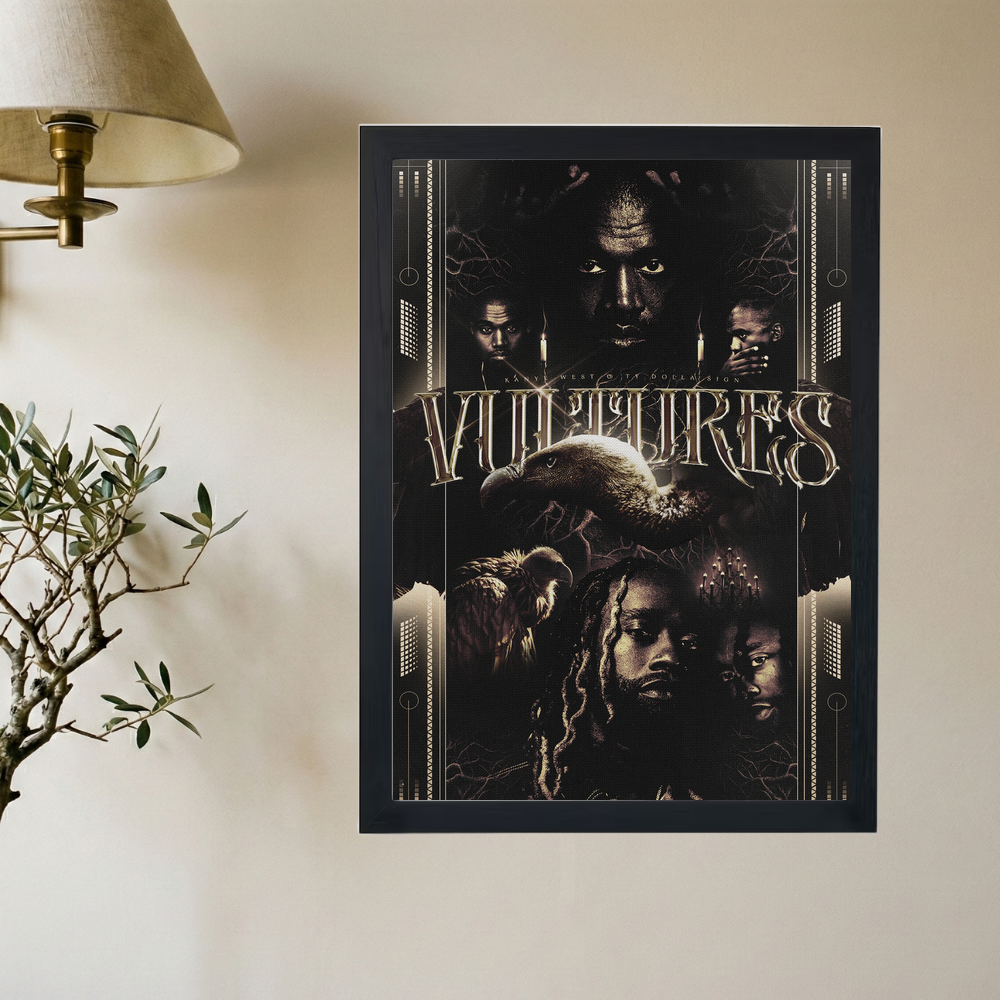 Kanye West x Ty Dolla $ign 'Vultures' Poster - Mockup 2