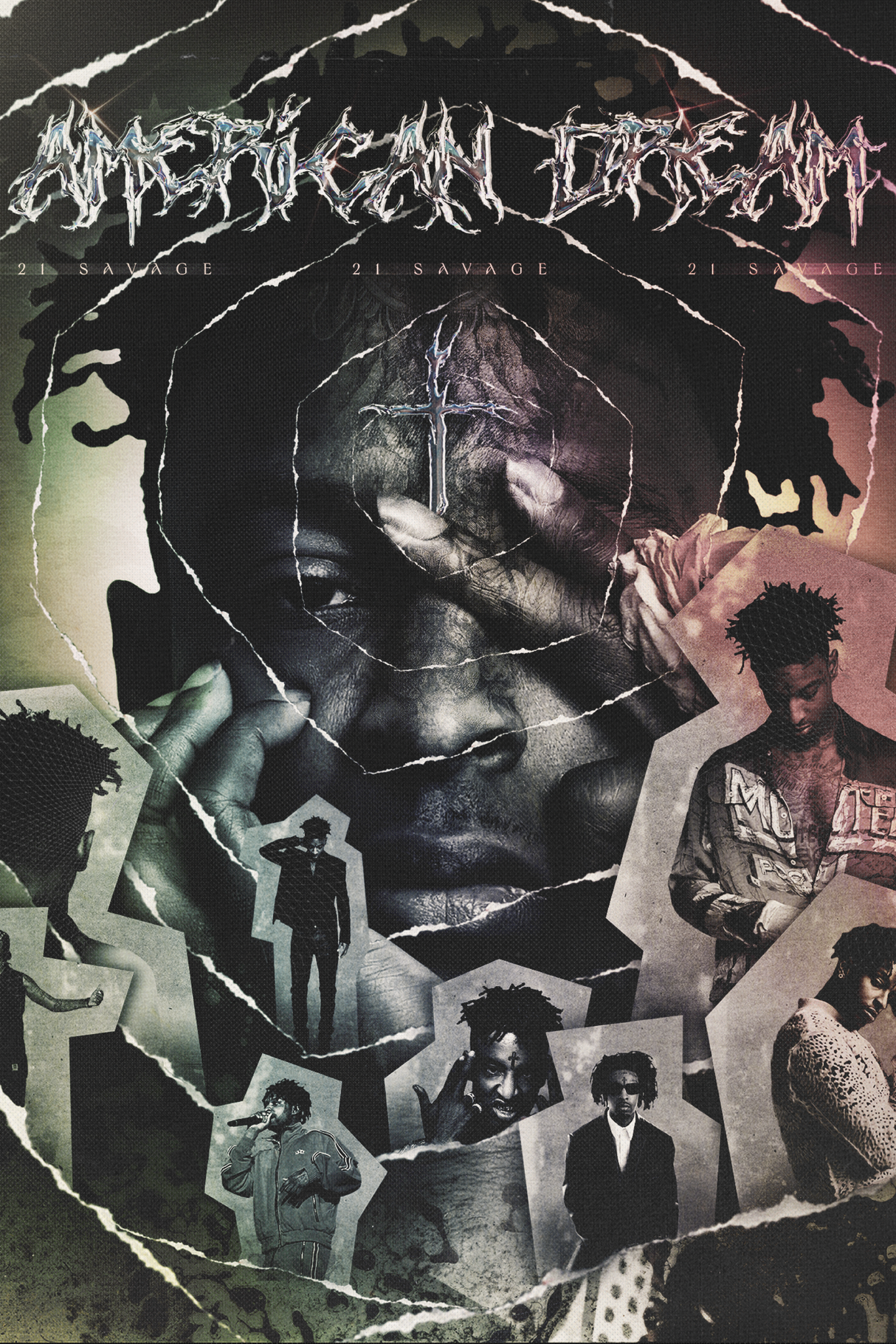 21 Savage 'American Dream Collage' Poster