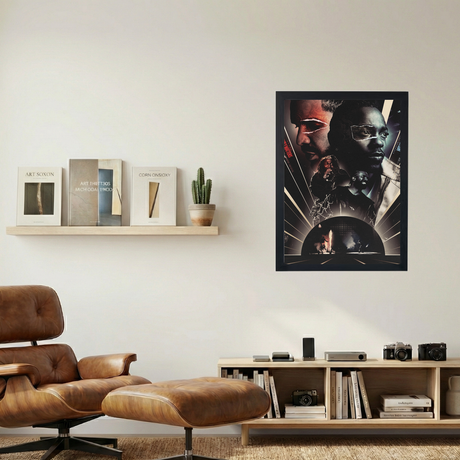 Kendrick Lamar x Drake 'Beef Collage' Poster - Mockup 1