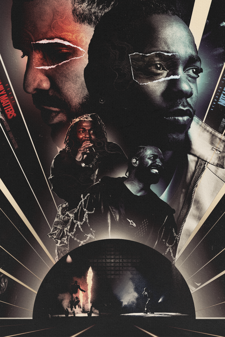 Kendrick Lamar x Drake 'Beef Collage' Poster