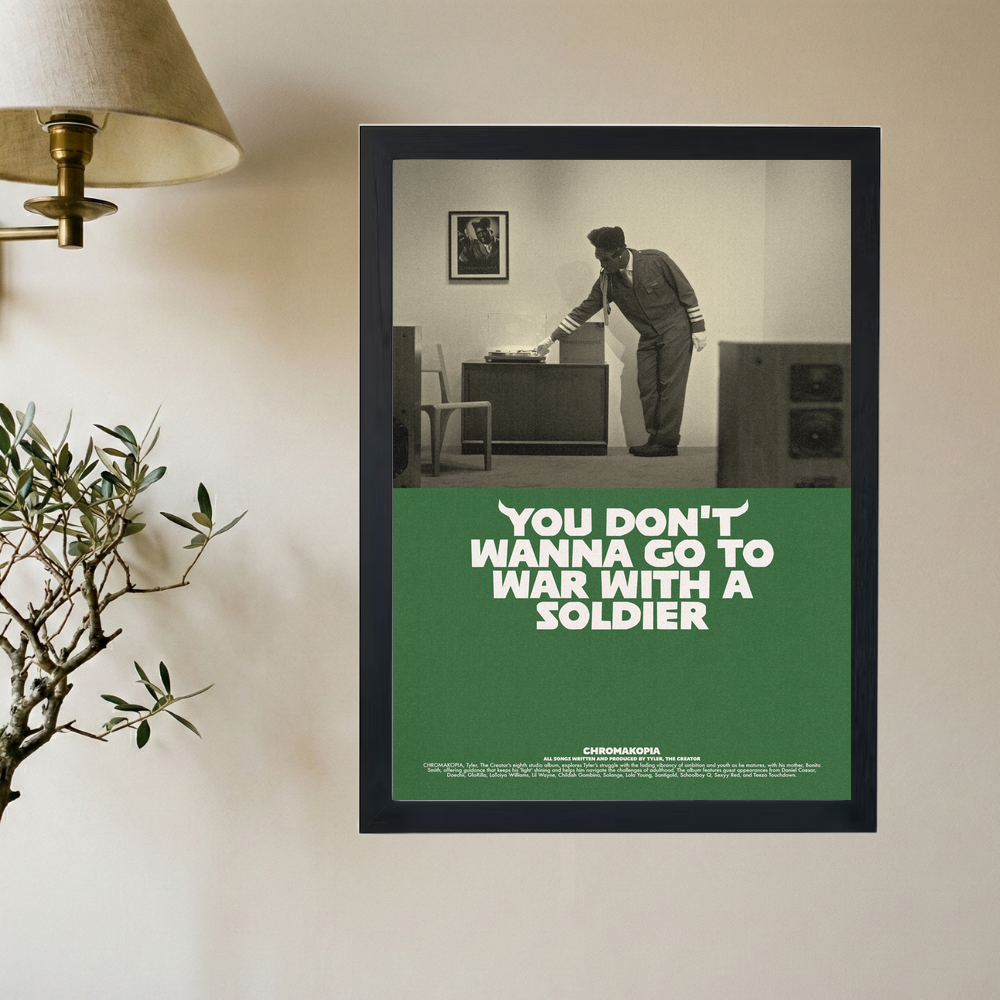 Tyler, The Creator 'War With A Soldier' Poster - Mockup 2