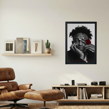 21 Savage  'Red Roses ' Poster - Mockup 1