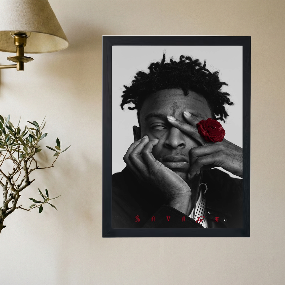 21 Savage  'Red Roses ' Poster - Mockup 2