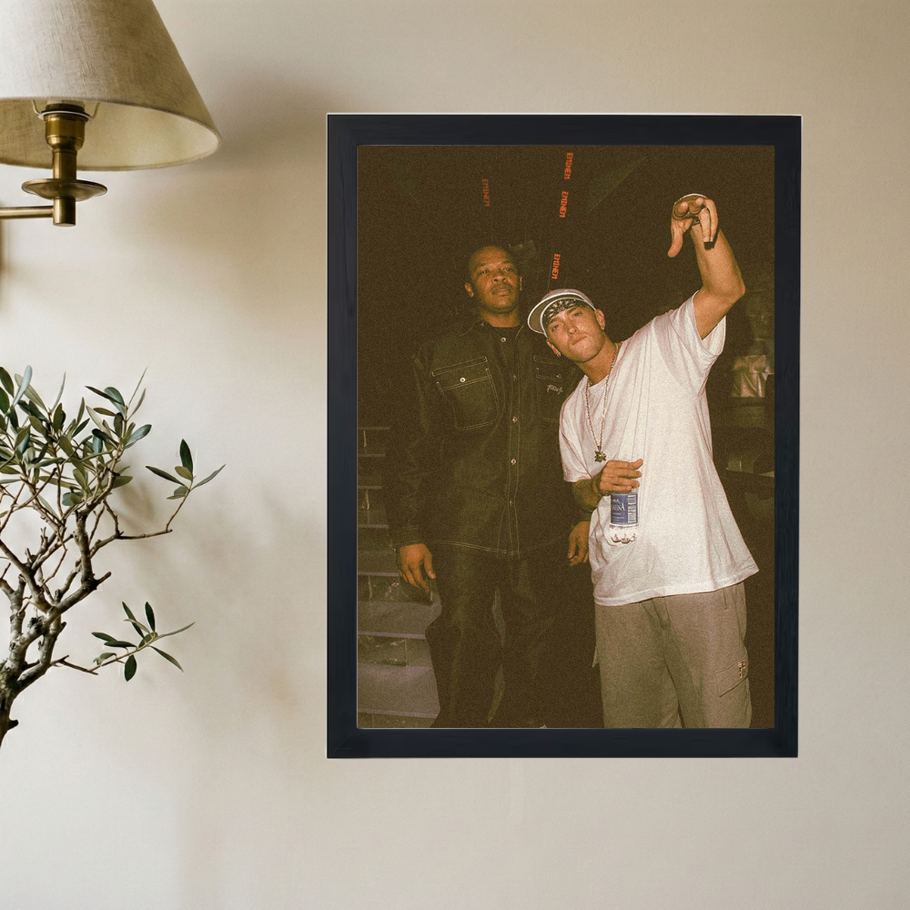 Eminem x Dr. Dre 'Backstage' Poster - Mockup 2