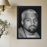 Kanye West 'Ye' B&W Poster - Mockup 2