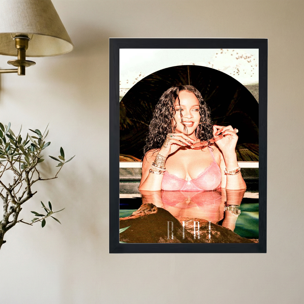 Rihanna 'Queen RiRi' Poster - Mockup 2