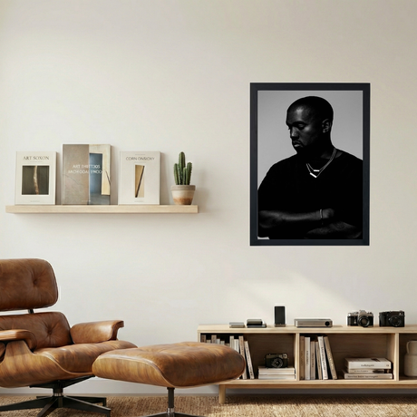 Kanye West 'Bound' B&W Poster - Mockup 1