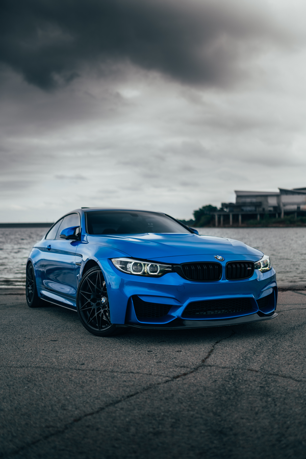 Blue BMW M4 'Waterfront' Poster
