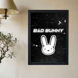 Bad Bunny 'B&W Icon' Poster - Mockup 2
