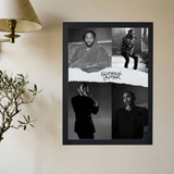 Kendrick Lamar B&W Collage Poster - Mockup 2