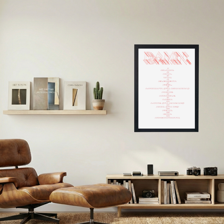 Kendrick Lamar 'DAMN.' Tracklist Poster - Mockup 1