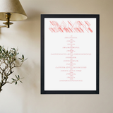 Kendrick Lamar 'DAMN.' Tracklist Poster - Mockup 2
