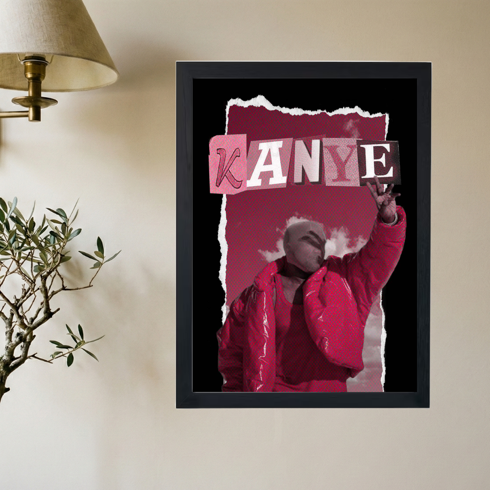 Kanye West 'Red in Atlanta' Poster - Mockup 2