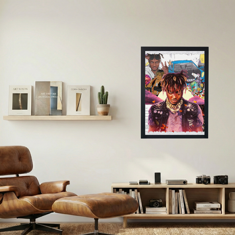 Juice Wrld 'Life Story' Collaged Poster - Mockup 1