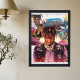 Juice Wrld 'Life Story' Collaged Poster - Mockup 2
