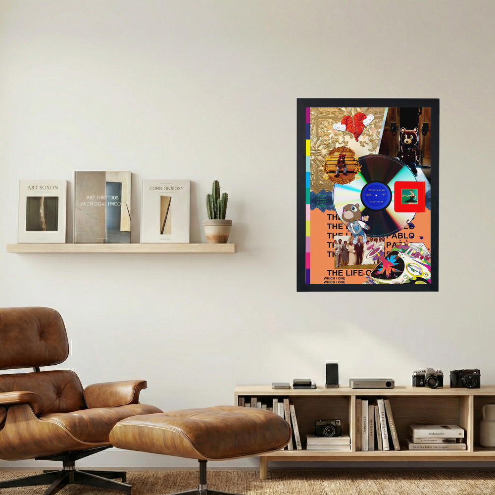 Kanye West 'No Misses Collaged' Poster - Mockup 1