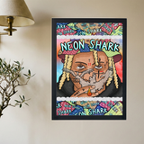 Trippie Redd 'Neon Shark' Poster - Mockup 2