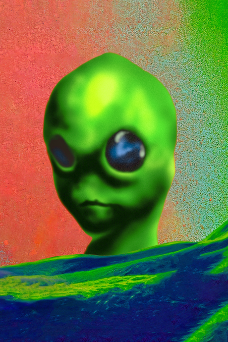 Kanye West 'ALIEN! ALIEN!' Abstract Poster