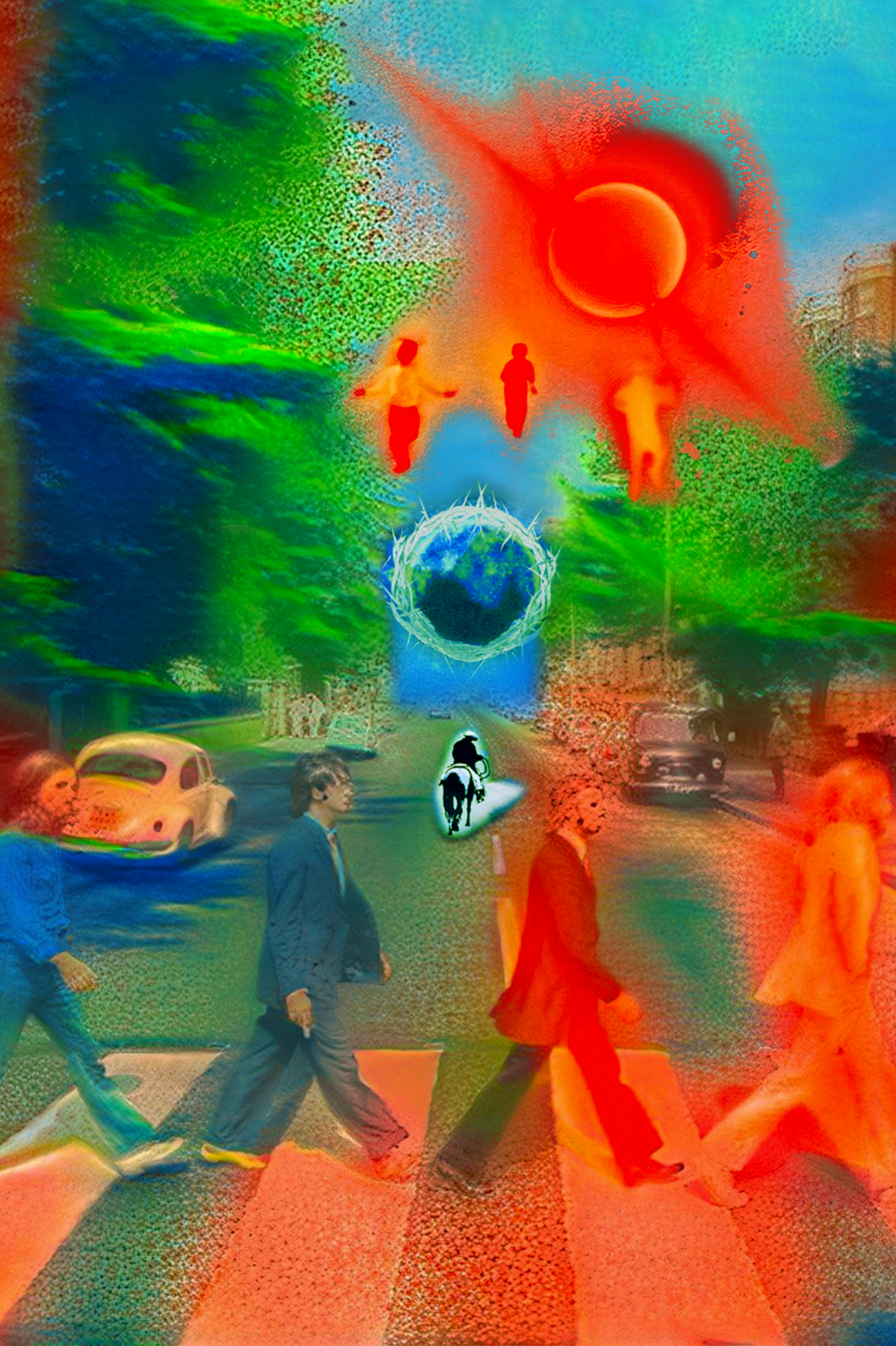 The Beatles x Kanye West 'Donda Road' Abstract Poster