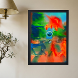 The Beatles x Kanye West 'Donda Road' Abstract Poster - Mockup 2