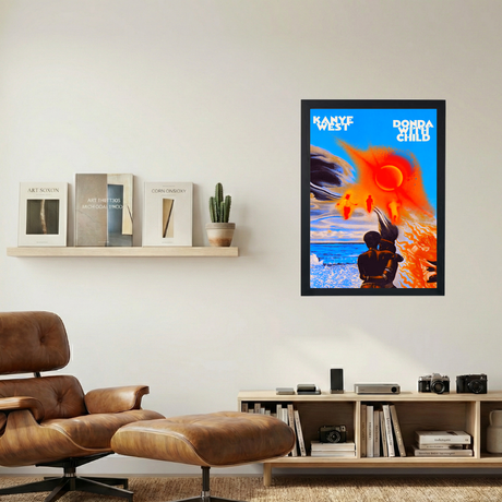 Kanye West 'No Child Left Behind' Abstract Poster - Mockup 1