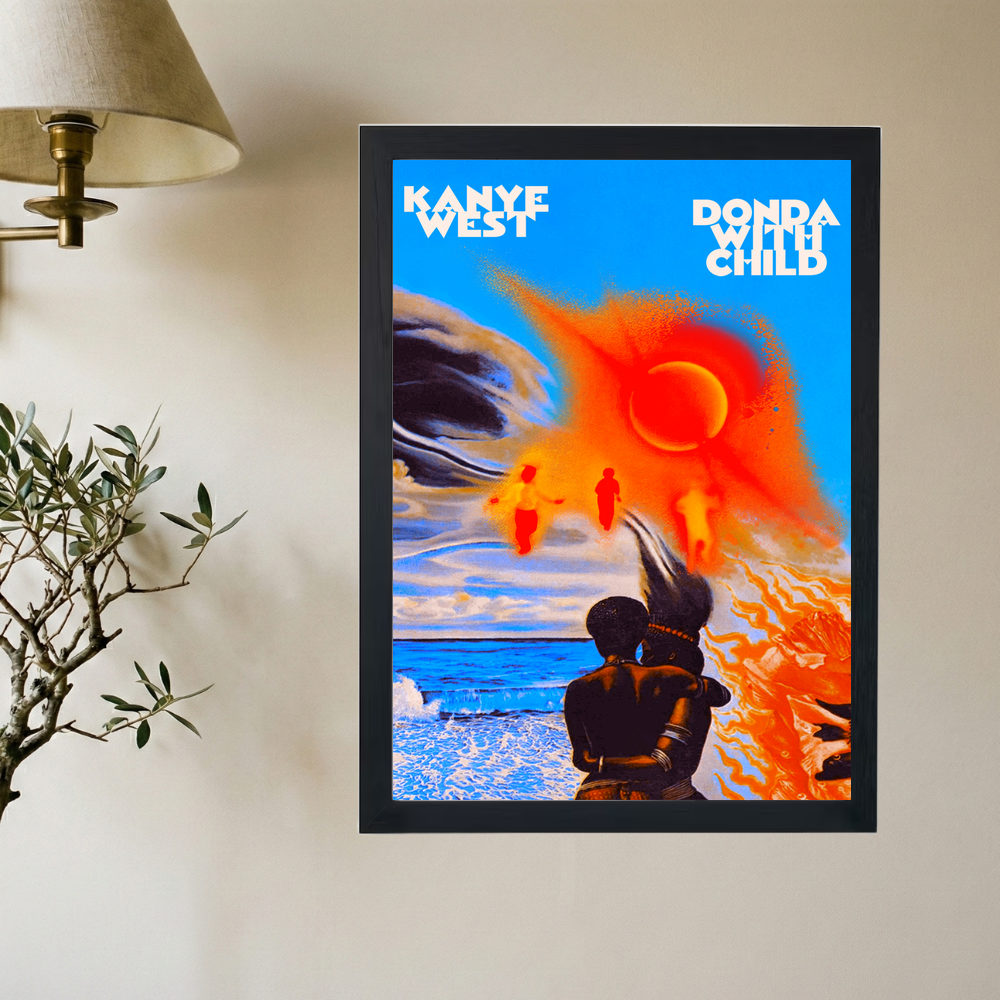 Kanye West 'No Child Left Behind' Abstract Poster - Mockup 2