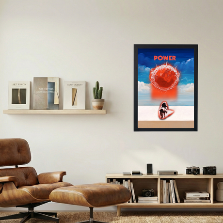 Kanye West 'HorsePOWER' Abstract Poster - Mockup 1