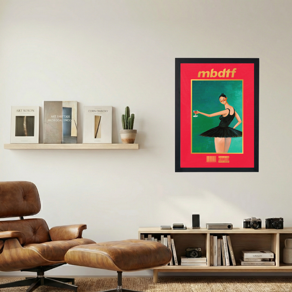 Kanye West x Frank Ocean 'Blonde Fantasies' Abstract Poster - Mockup 1