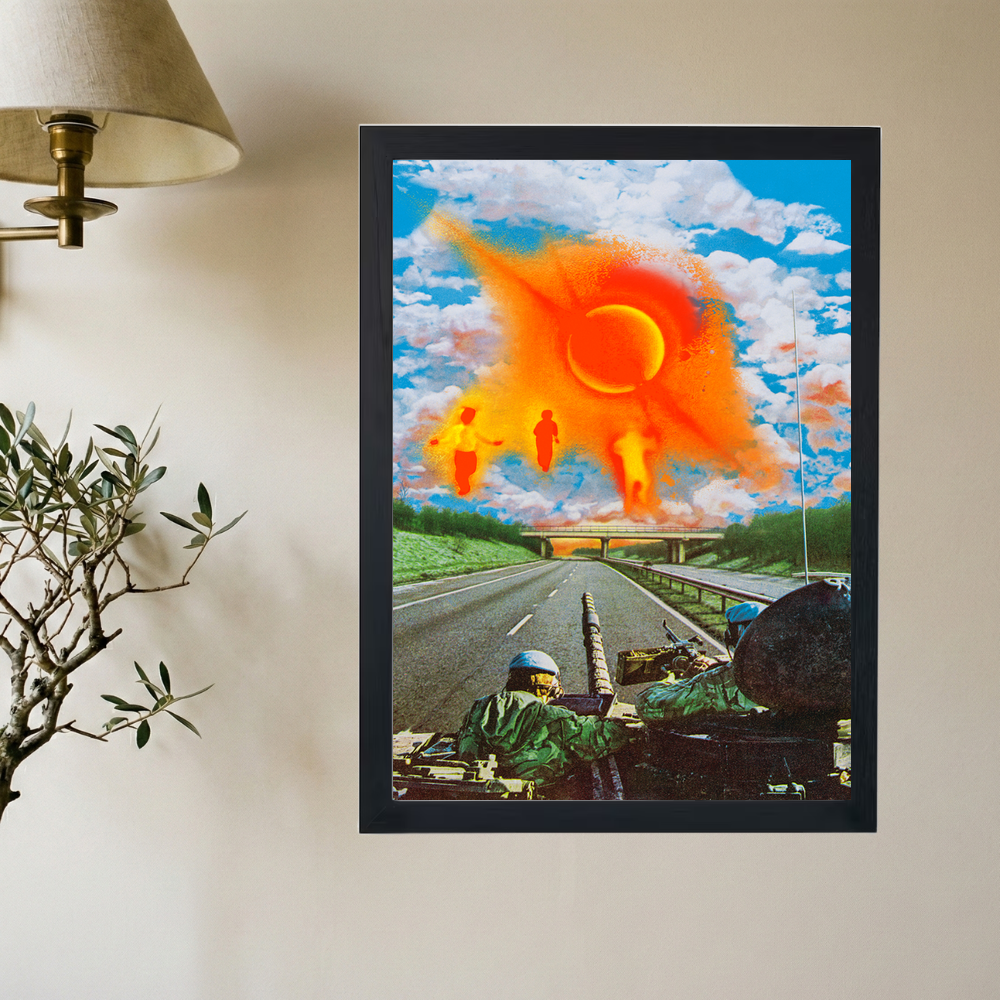 Kanye West 'It's a War Outside' Abstract Poster - Mockup 2