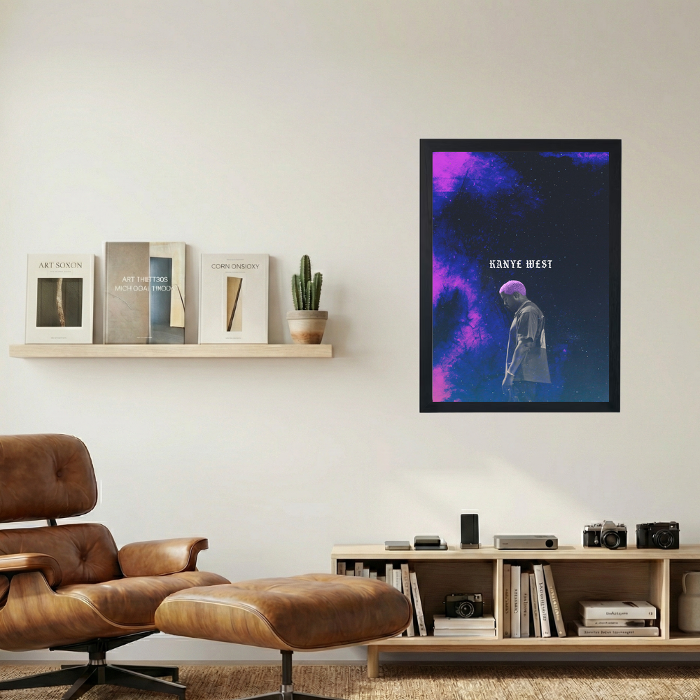 Kanye West 'Purple Fantasy' Poster - Mockup 1