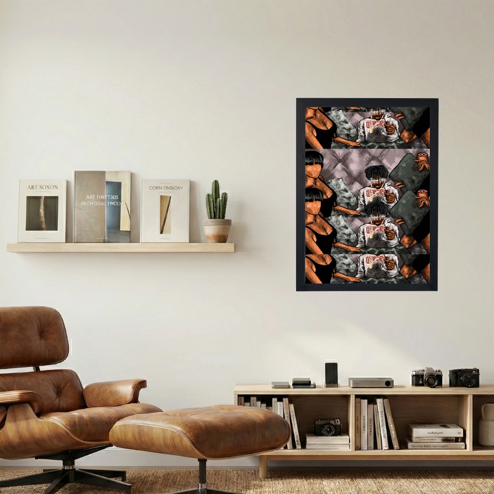 Playboi Carti 'Self Titled' Drawing Poster - Mockup 1