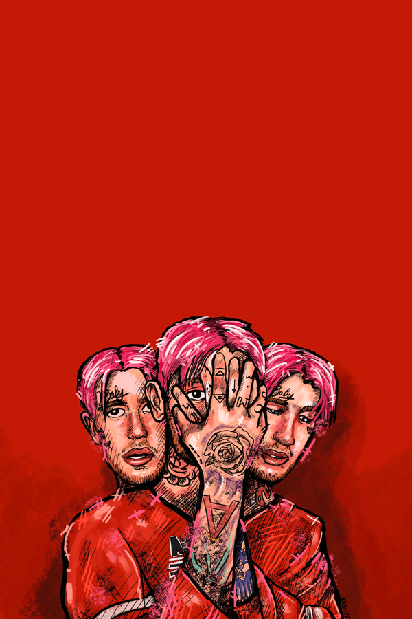 Lil Peep 'Hellboy' Drawing Poster
