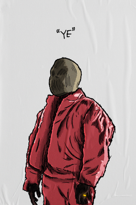 Kanye West 'Ye' Drawing Poster