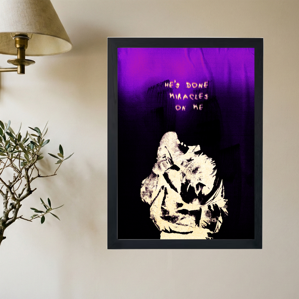 Kanye West 'Miracles On Me' Poster - Mockup 2