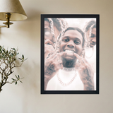 Lil Durk 'Shinin'' Poster - Mockup 2