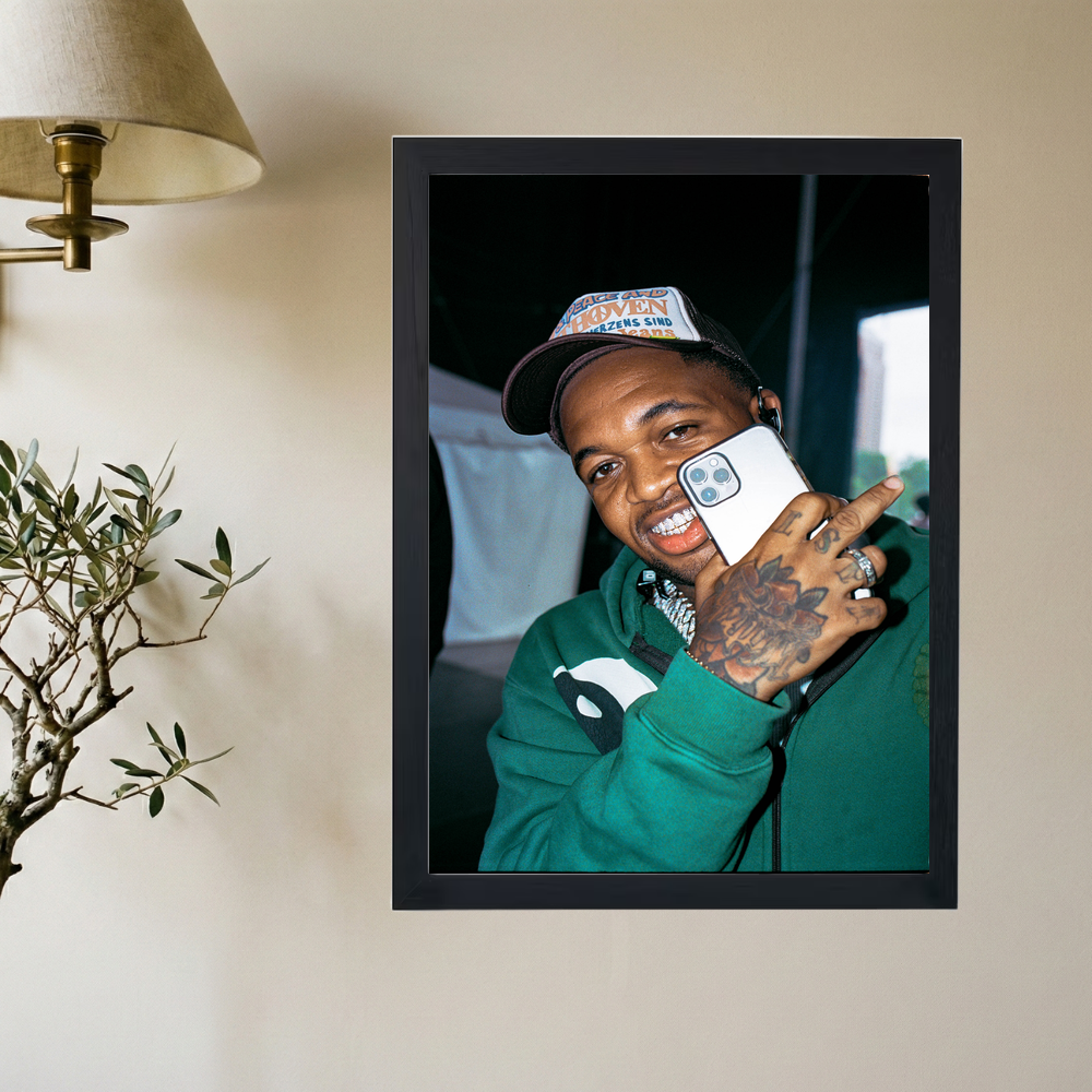 Mustard 'Shinin'' Poster - Mockup 2