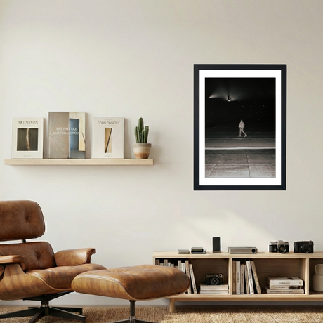 Kanye West 'Listening Party' B&W Poster - Mockup 1