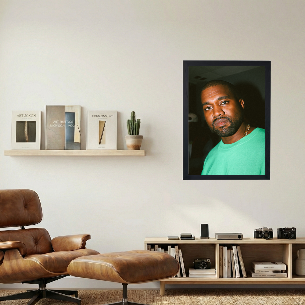 Kanye West 'Headshot' Poster - Mockup 1